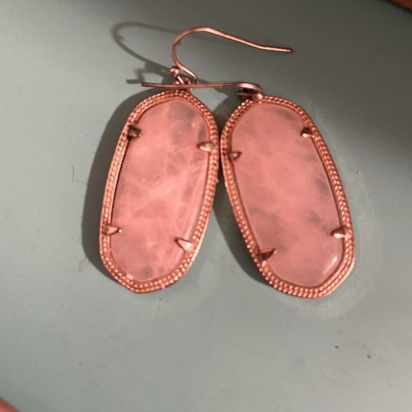 Gold and pink earrings small size